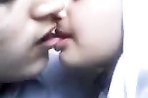 Making out with my beautiful brunette hair horny white wife on the movie scene