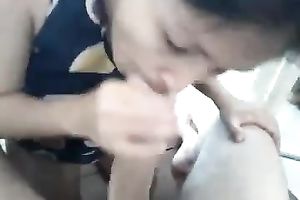 Aroused dark brown sweetie gives me some truly wonderful oral-stimulation