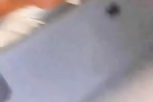 Beautiful golden-haired slut in the teach eating cum after quickie