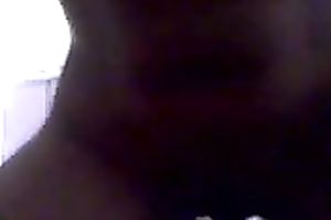 Asian cutie was willing to expose her quite good natural meatballs on camera