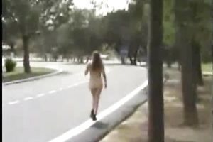 Hot and breasty non-professional French slutty wife is an exhibitionist