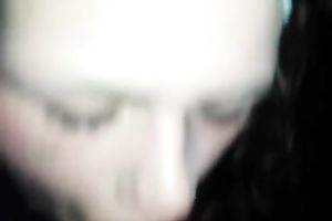 Pale dilettante perverted floozy was engulfing my friend's meaty large lollicock