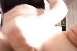 That nice-looking white bitch is teasing her boyfriend with her pleasant legal age teenager a-hole