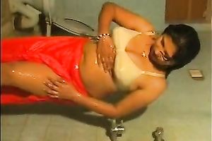 Chunky Indian dilettante slutty wife filmed in the shower room