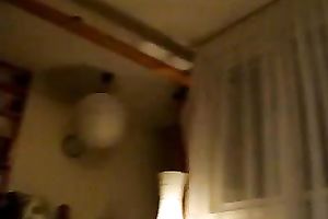 Sexy non-professional dark brown girlfriend giving me orall-service on vacation