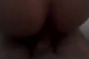 My sex-starved GF rides my rigid schlong in reverse cowgirl position