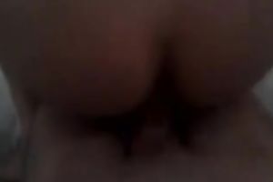 My sex-starved GF rides my rigid schlong in reverse cowgirl position