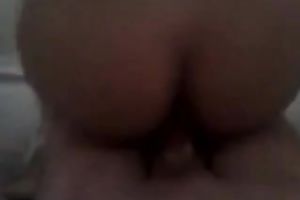 My sex-starved GF rides my rigid schlong in reverse cowgirl position