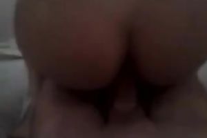 My sex-starved GF rides my rigid schlong in reverse cowgirl position