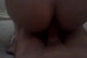 My sex-starved GF rides my rigid schlong in reverse cowgirl position