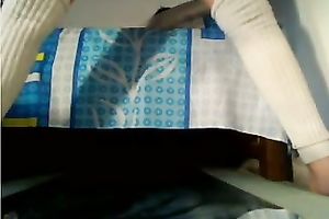 Leggy and breasty dilettante brunette hair playgirl masturbated her arsehole with marital-device