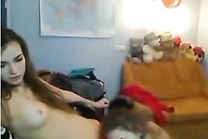 Two slender cute brunette lesbian babes kissed and ate out moist vaginas