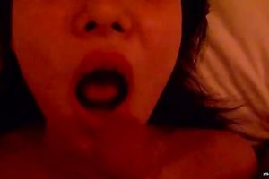 Submissive legal age teenager hottie is blindfolded and gagged on cam