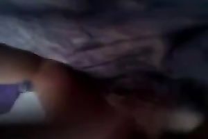 My Russian girlfriend turns her butt to my side and I plug a sex toy