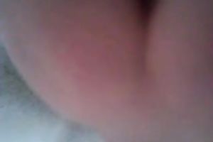 My Russian girlfriend turns her butt to my side and I plug a sex toy