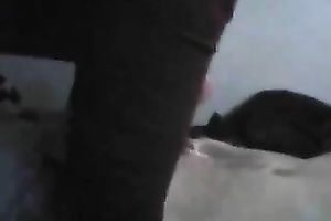 Dark haired non-professional pallid usual looking harlot sucked my buddy dry