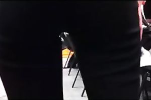 Girl in taut yoga panties got her wazoo filmed on my spy web camera