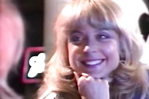 Busty babe got her boobs licked by her lewd girlfriend in the crapper