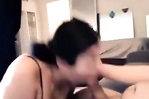 Pigtailed beautiful brunette hair playgirl bowed and sucked my buddy's lollicock