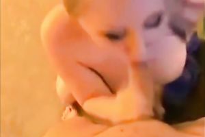 Blonde girlie sucking my dong balls unfathomable in homemade reality movie scene