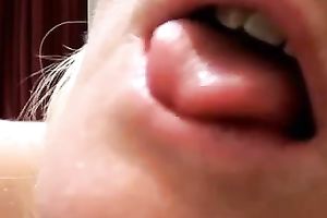 Sexy cute golden-haired playful hottie teased herself with her much loved toy