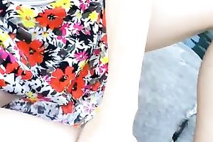 Spoiled and kinky white women fingering her snatch upskirt