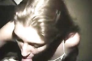 Feeding my blond girlfriend whore with fresh load of jism