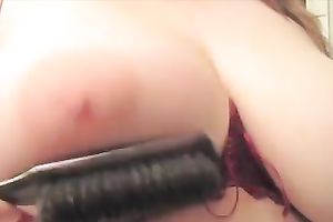 Astonishing tit punishment homemade solo scene with my paramour