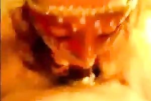 Horny housewife engulfing my moist hard dong deepthroat in POV