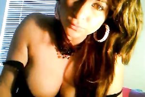 Busty web camera seductress knows what indeed receives my jock hard