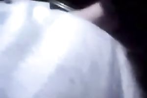 All horn-mad black haired girlie was picked up and mouthfucked by my buddy