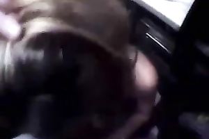 All horn-mad black haired girlie was picked up and mouthfucked by my buddy