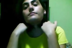 Exotic livecam bitch shows her natural mangos and kneads 'em