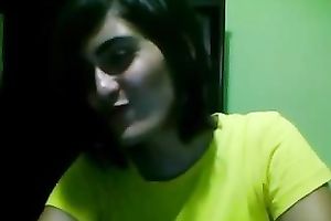 Exotic livecam bitch shows her natural mangos and kneads 'em