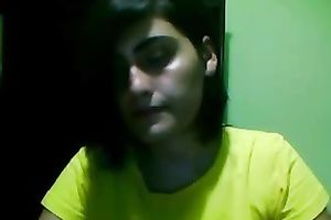 Exotic livecam bitch shows her natural mangos and kneads 'em