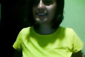 Exotic livecam bitch shows her natural mangos and kneads 'em