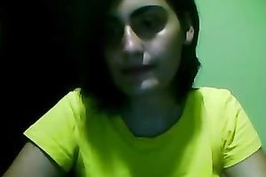 Exotic livecam bitch shows her natural mangos and kneads 'em