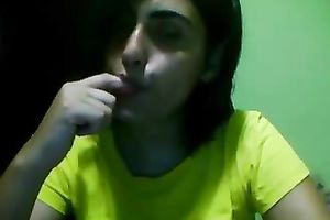 Exotic livecam bitch shows her natural mangos and kneads 'em