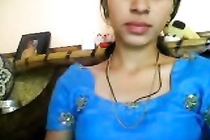 Sweet and youthful dilettante Indiab sweetheart flashes her tiny marangos