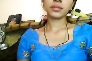 Sweet and youthful dilettante Indiab sweetheart flashes her tiny marangos