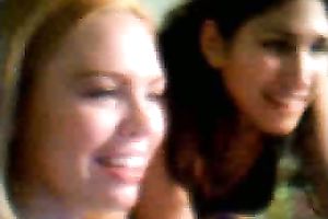 Two shiny college hoes expose me their agreeable tits on cam chat