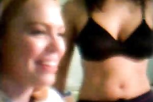 Two shiny college hoes expose me their agreeable tits on cam chat