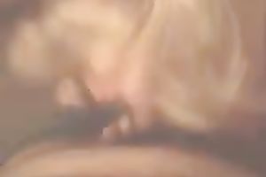 Another hawt lustful blond engulfing my weenie in a hotel room