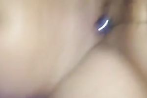 Poking my ex's bald fur pie in a missionary position wearing a sex toy