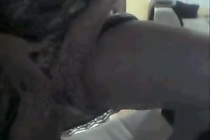 Horny brunette hair white milf doesn't know how to play on livecam