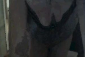 Horny brunette hair white milf doesn't know how to play on livecam