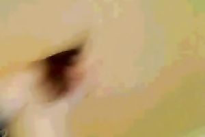 Fantastic beauty showing off large natural meatballs in non-professional movie