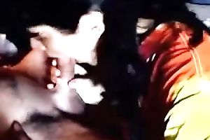 Kinky pallid brunette hair nympho sucked my friend's rock hard large penis