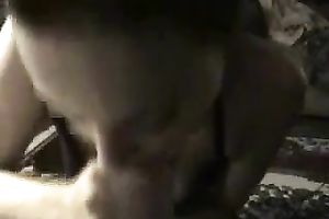 Dark haired cum hungry nympho greedily blew my friend's ramrod