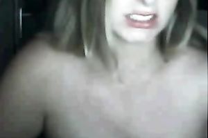 Sexalicious blond slutty wife playing with her scones